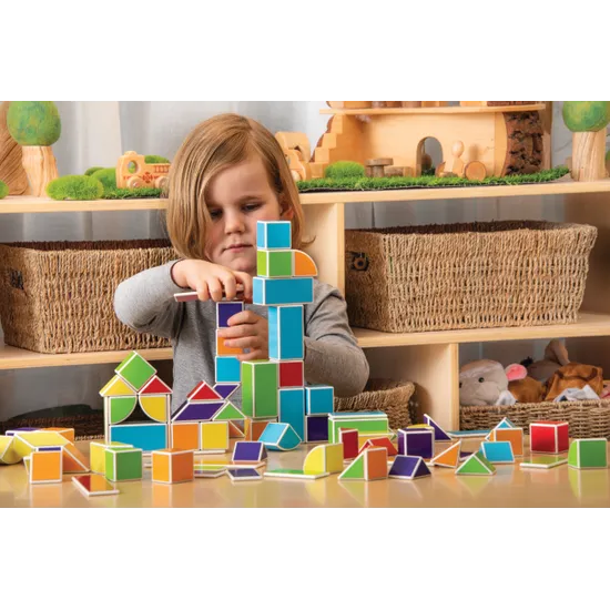 Magnetic Geometric Blocks - 28 pieces - Modern Teaching Aids NZ