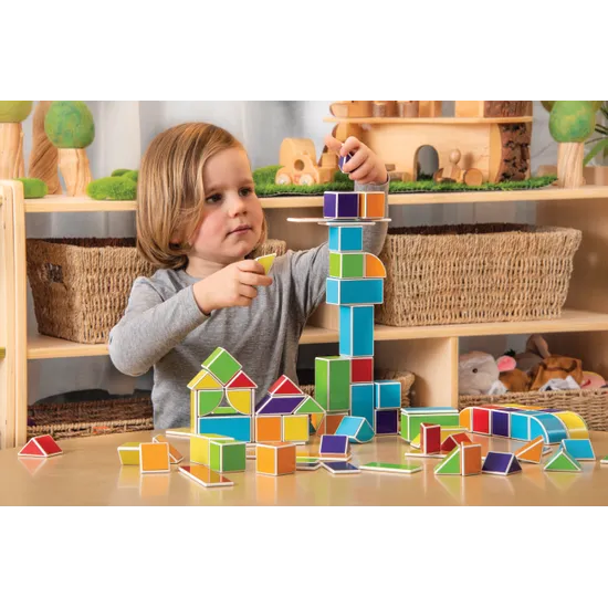 Magnetic Geometric Blocks - 28 pieces - Modern Teaching Aids NZ