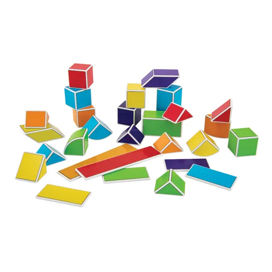 Magnetic Geometric Blocks - 28 pieces - Modern Teaching Aids NZ