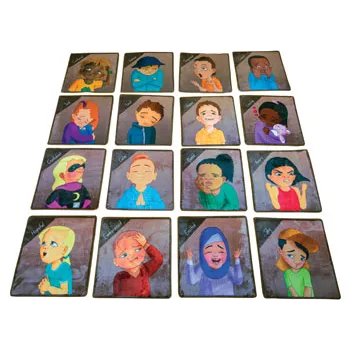 Feelings & Emotions Carpets Set of 16 - Modern Teaching Aids NZ