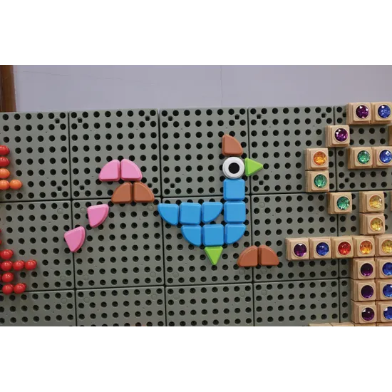 Masterkidz STEM Wall Pastel Geometric Shapes 256 Pieces - Modern Teaching Aids NZ