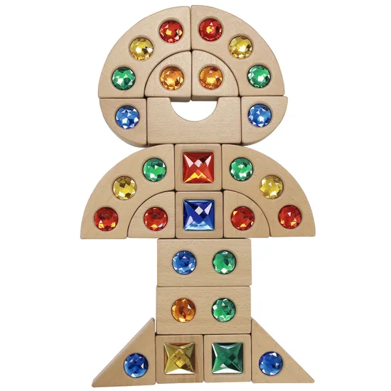 Masterkidz - Gemstone Blocks - 40 pieces - Modern Teaching Aids NZ