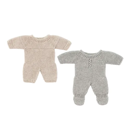 Miniland Knitted Doll Pyjamas 21cm Set of 2 - Modern Teaching Aids NZ