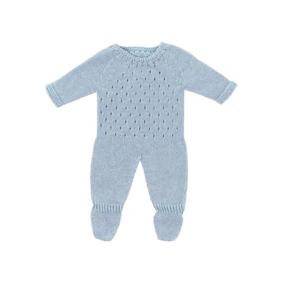 Miniland Knitted Doll Pyjamas 38cm Blue - Modern Teaching Aids NZ
