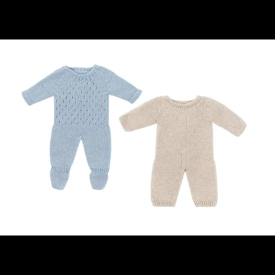 Miniland Knitted Doll Pyjamas 38cm Set of 2 - Modern Teaching Aids NZ