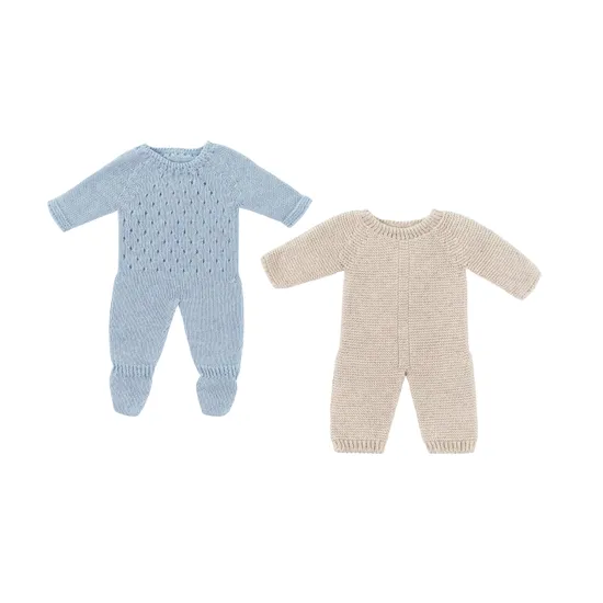 Miniland Knitted Doll Pyjamas 38cm Set of 2