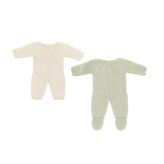 Miniland Knitted Doll Pyjamas 40cm Set of 2 - Modern Teaching Aids NZ