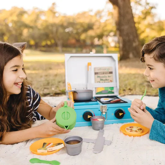 Melissa & Doug Let's Explore - Wooden Camp Stove Play Set - Modern Teaching Aids NZ