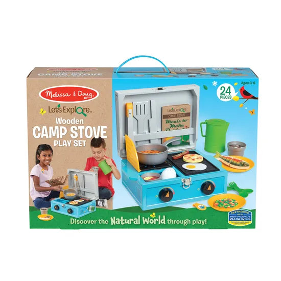 Melissa & Doug Let's Explore - Wooden Camp Stove Play Set - Modern Teaching Aids NZ