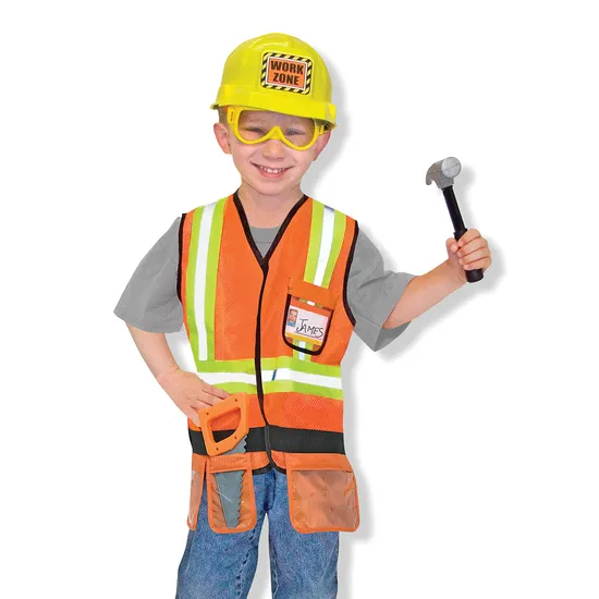 Melissa & Doug - Construction Worker Costume Set Single - Modern Teaching Aids NZ