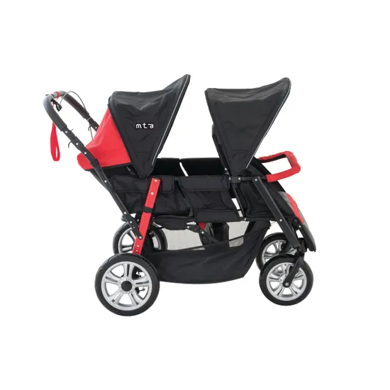 Max & Rosie Quad Multi-Seat Stroller Red - Modern Teaching Aids NZ