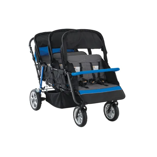 Max & Rosie Hexa Multi-Seat Stroller Blue - Modern Teaching Aids NZ