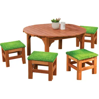Harmony Education Outdoor Round Table and Grass Stools - Modern Teaching Aids NZ