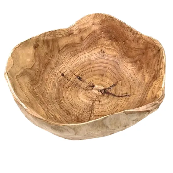 Natural Wooden Bowls - Set of 3