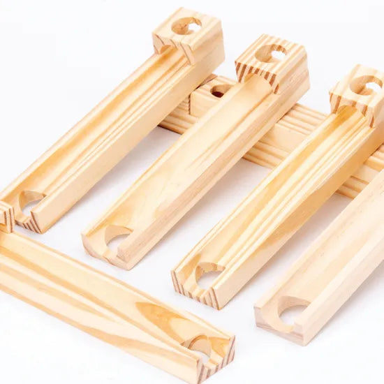 Wooden Marble Run 52 Pieces