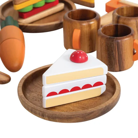 MTA Wooden Food & Crockery Set 47 Pieces - Modern Teaching Aids NZ