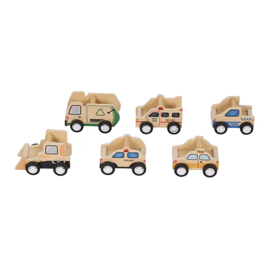 MTA Wooden Cars Set of 6 - Modern Teaching Aids NZ