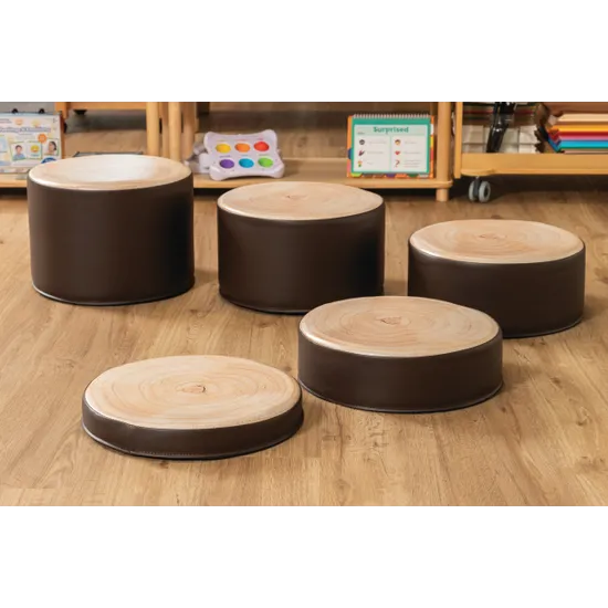 Log Stepping Stones 5 Pieces - Modern Teaching Aids NZ