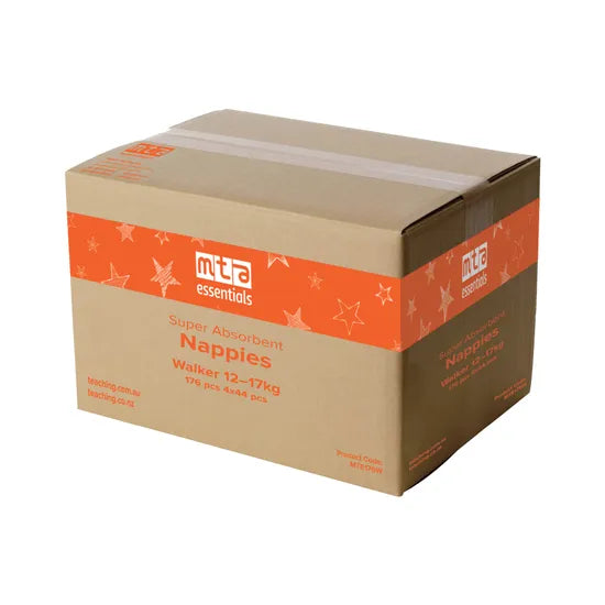 MTA Essentials Nappies - Walker, 12-17 kg, Pack of 176