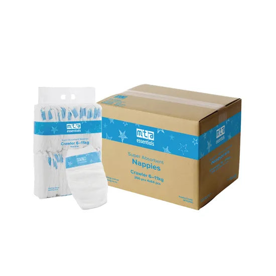 MTA Essentials Nappies - Crawler, 6-11 kg, Pack of 256