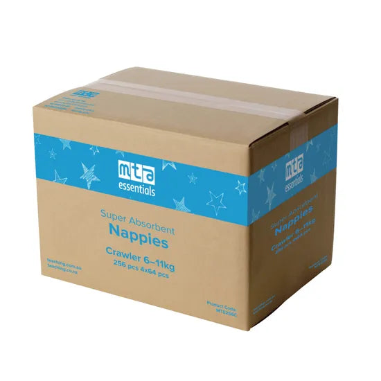 MTA Essentials Nappies - Crawler, 6-11 kg, Pack of 256