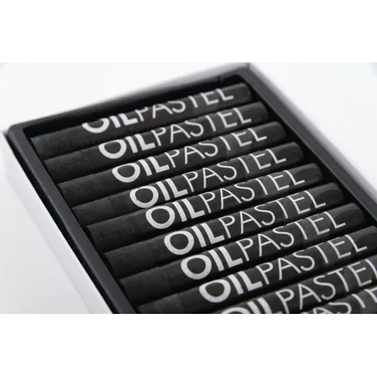 Mungyo Black Oil Pastels - Box of 12 - Modern Teaching Aids NZ