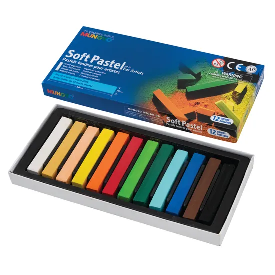 Mungyo Soft Pastels, Assorted - Box of 12 - Modern Teaching Aids NZ