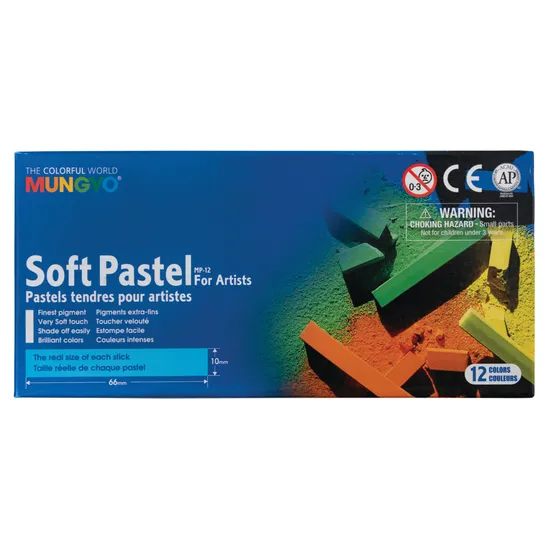 Mungyo Soft Pastels, Assorted - Box of 12 - Modern Teaching Aids NZ