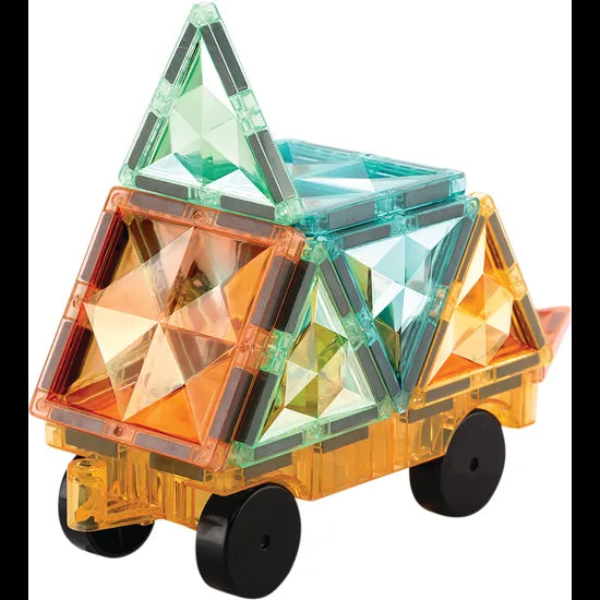 Magnetic Tiles & Car Set 100 Pieces - Modern Teaching Aids NZ