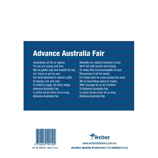 Writer Student Notebook Navy Blue 250x175 mm 4 mm 32p - Modern Teaching Aids NZ