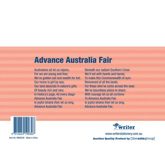 Writer Student Notebook Salmon 175x240 mm Plain 32p - Modern Teaching Aids NZ