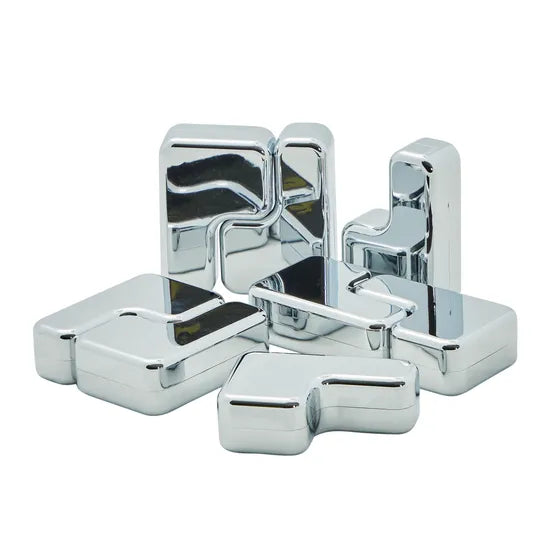 Metallic Jigsaw Blocks Pack of 8 - Modern Teaching Aids NZ