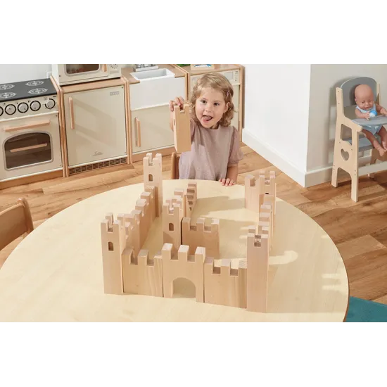 Wooden Castle Blocks 26 Pieces - Modern Teaching Aids NZ