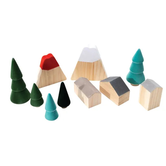 Flocked Small World Set of 10