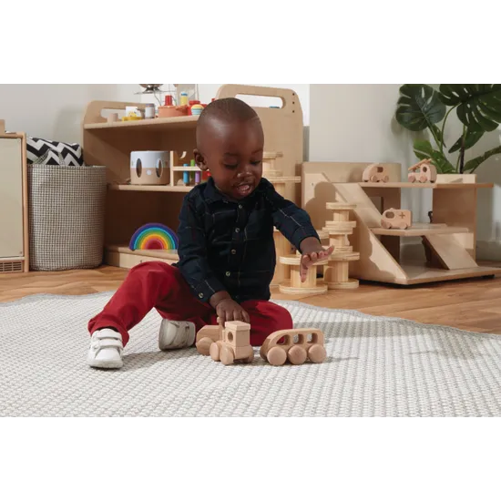 Wooden Trains Set Pack of 3 - Modern Teaching Aids NZ