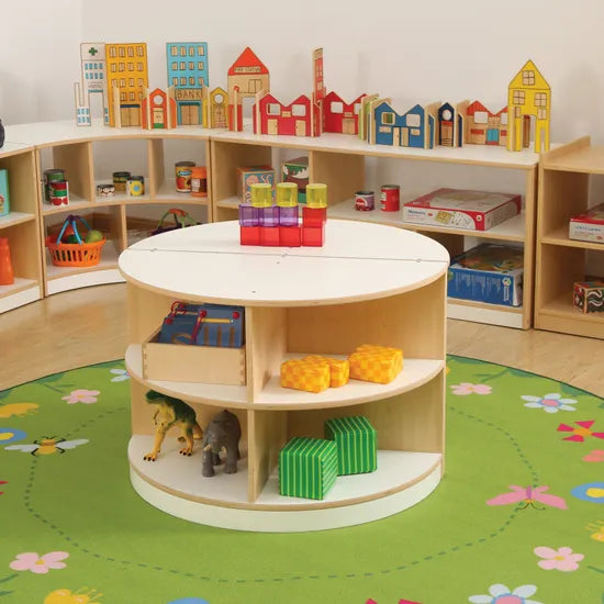 Norwegia Spaces - Curved End Shelf - 78 x 39 x 53 - Modern Teaching Aids NZ