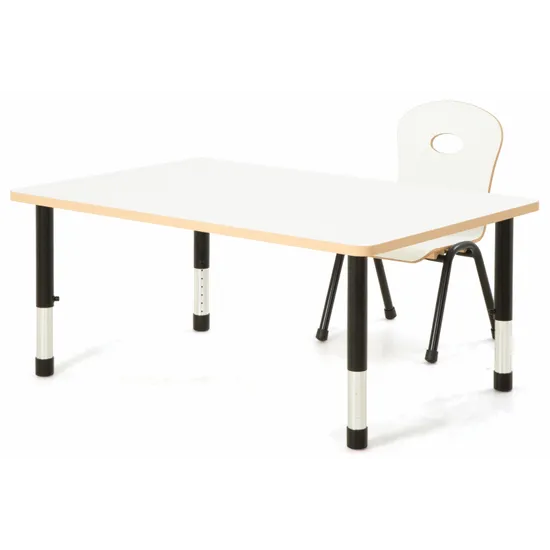 Norwegia Spaces Adjustable Height Rectangular Table - White - 120 (L) x 60 (W) x 39-61.5 (H) cm