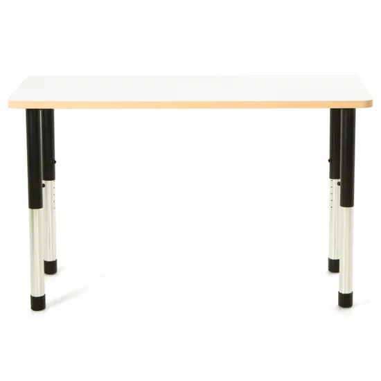 Norwegia Spaces Adjustable Height Rectangular Table - White - 120 (L) x 60 (W) x 57-79.5 (H) cm