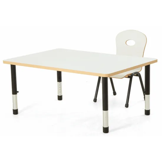 Norwegia Spaces Adjustable Height Rectangular Table - White - 120 (L) x 80 (W) x 39-61.5 (H) cm