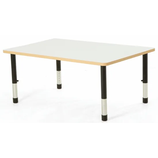 Norwegia Spaces Adjustable Height Rectangular Table - White - 120 (L) x 80 (W) x 39-61.5 (H) cm