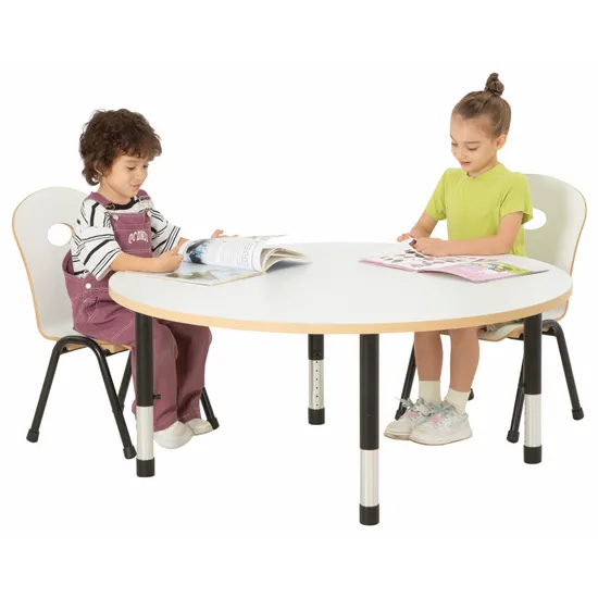 Norwegia Spaces Adjustable Height Round Table - White - 120 (dia.) x 39-61.5 (H) cm