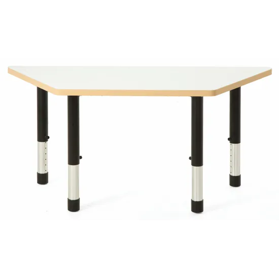 Norwegia Spaces Adjustable Height Trapezoidal Table - White - 39-61.5 (H) cm