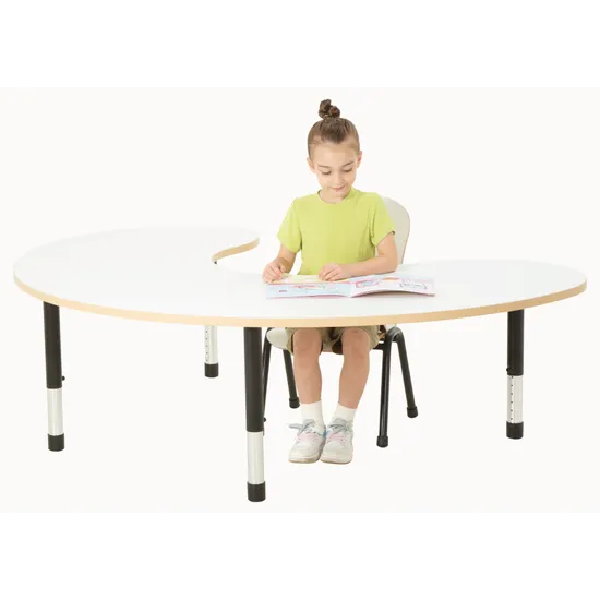 Norwegia Spaces Adjustable Height Group Table - White - 39-61.5 (H) cm