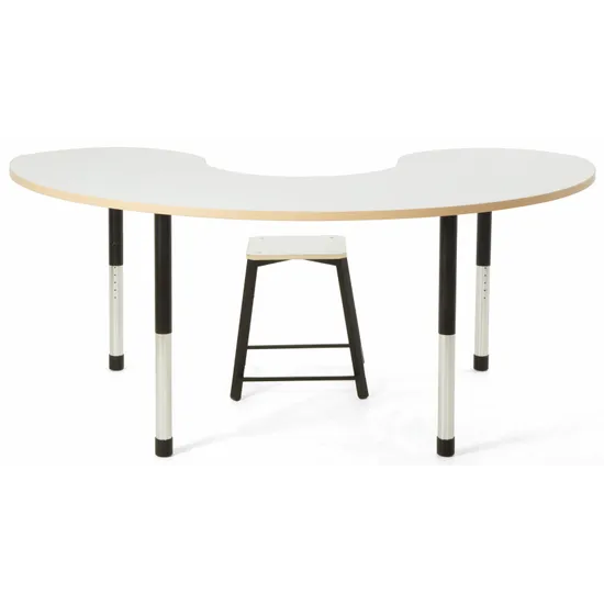 Norwegia Spaces Adjustable Height Group Table - White - 57-79.5 (H) cm - Modern Teaching Aids NZ