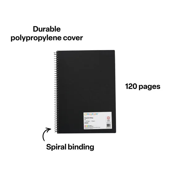 Creatistics Visual Art Diary A4 110gsm - 120 Page - Modern Teaching Aids NZ