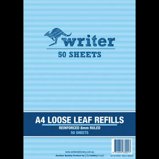 Reinforced Loose Leaf Binder A4 8mm Pk50 - Modern Teaching Aids NZ