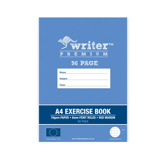 Writer Exercise Book A4 8mm 96p - Modern Teaching Aids NZ