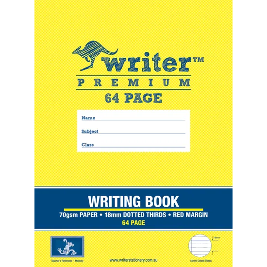 Writer Dotted Thirds Scrapbook 18mm 64p - Modern Teaching Aids NZ