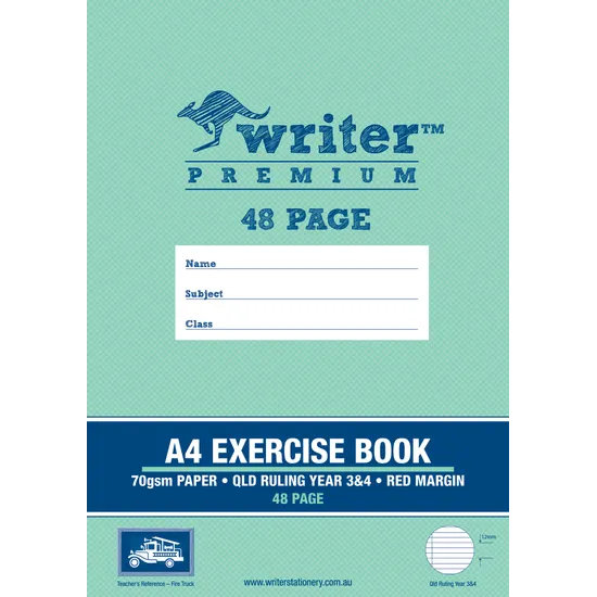 Writer A4 48 pg Exercise Bk QLD Year 3/4 - Modern Teaching Aids NZ