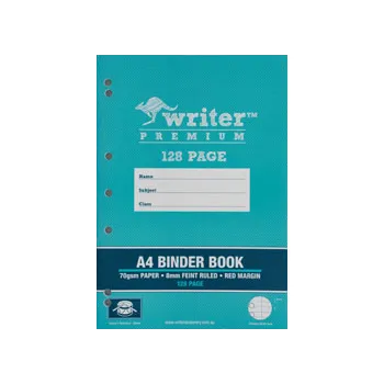 Writer Premium Binder Book A4 8 mm 128p - Modern Teaching Aids NZ